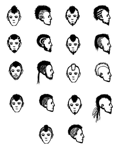 Mohawk Drawing, Hairstyles Drawing Reference, Hairstyles Drawing, Mohawk Hairstyles, How To Draw Hair, Drawing Reference, Deviantart, Hairstyles, Hair Styles