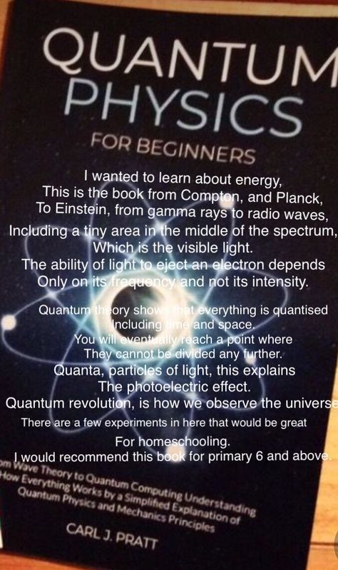 Would recomend this book for home schooling. Primary 6 and above. Physics For Beginners, Physics Books, Astronomy Facts, Spiritual Stuff, Physics And Mathematics, Home Schooling, Radio Wave, Quantum Physics, Visible Light