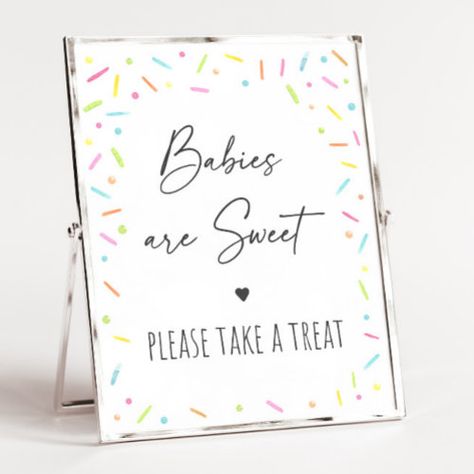 $12.35 | Rainbow Baby Sprinkle Treat Sign #rainbow baby sprinkle, gender neutral baby sprinkle, watercolor sprinkles, confetti baby sprinkle, rainbow sprinkles, sprinkle confetti, sprinkle baby shower, sprinkled with love, babies are sweet sign, baby sprinkle treat sign Sprinkle Table Decor, Baby Sprinkle Food Ideas Simple, Sprinkle Chalkboard Sign, Sprinkle Signs Shower Ideas, Sprinkle Sprinkle Sheraseven, Baby Sprinkle Decorations, Baby Girl Sprinkle, Sprinkle Baby Shower, Rainbow Sprinkles