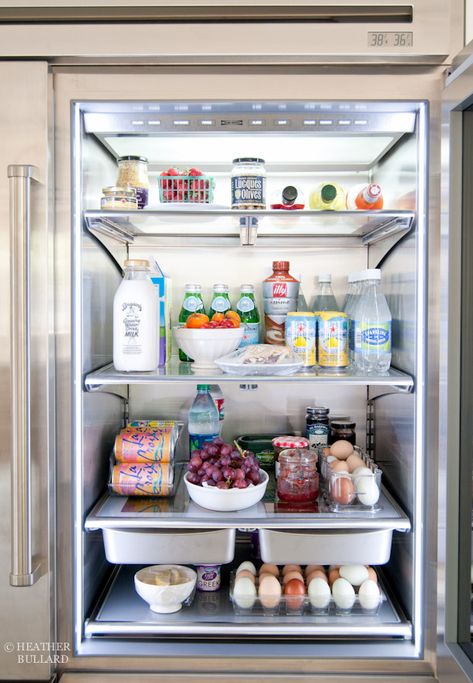 Glass Front Refrigerator, Heather Bullard, Sub Zero Refrigerator, Glass Door Refrigerator, Floor To Ceiling Cabinets, 1st House, Counter Depth Refrigerator, Refrigerator Drawers, Beautifully Organized