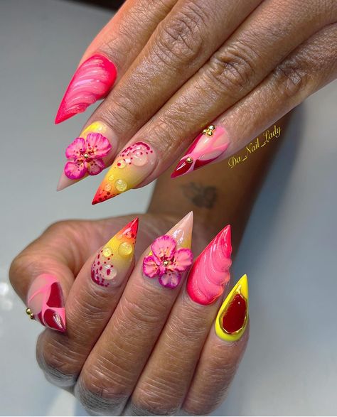 Pixie Nails, Nail Info, Nail Art Designs Valentines, Nail Art Designs Valentines Day, Nail Designs For Beginners, Easy Nail Designs, Summer Nails Ideas, Easy Nail Art Designs, August Nails