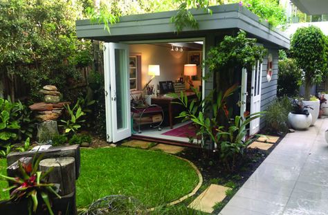 43 She Shed & Woman Cave Ideas: The Ladies Answer to the Man Cave | Home Remodeling Contractors | Sebring Design Build Lady Cave, Sheds For Sale, Backyard Studio, Backyard Office, Woman Cave, Backyard Shed, Outdoor Sheds, She Sheds, Backyard Retreat