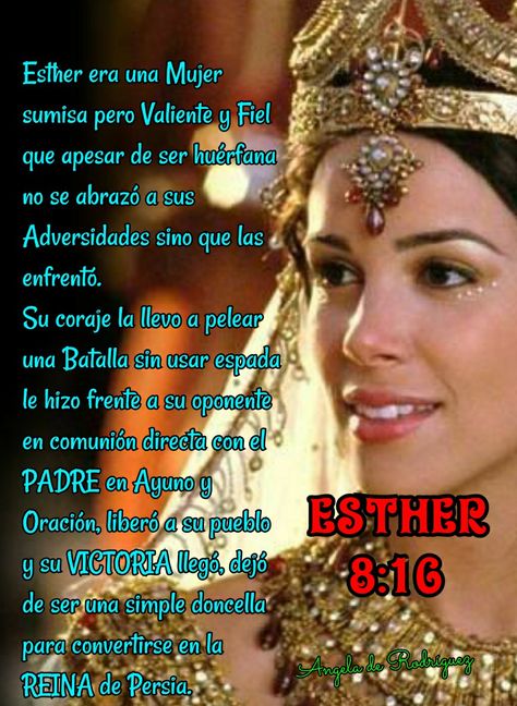 Reina Esther Queen Esther Bible Story, Queen Esther Bible, Esther Bible, Queen Esther, Bible Women, Biblical Verses, For God So Loved The World, Lord And Savior, Christian Quotes Inspirational