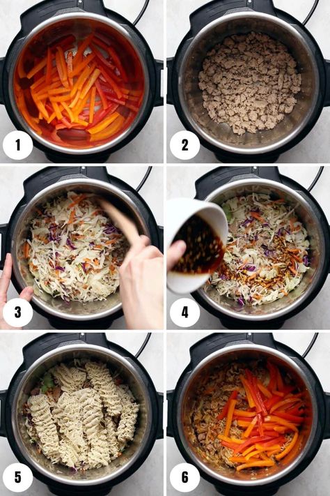 Instant Pot Chicken Ramen Stir Fry, Ground Chicken Ramen, Naruto Ramen Recipe, Ramen Dinner Recipes, Chicken Ramen Stir Fry, Instant Pot Dinner Ideas, Ramen Dinner, Ramen Stir Fry, Ip Recipes