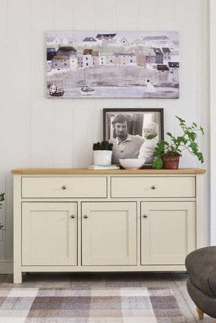 Cream Malvern Sideboard Dove Grey Paint, Cream Lounge, Sideboard With Drawers, Save Mother Earth, Sideboards Living Room, Large Sideboard, Wooden Sideboard, Oak Sideboard, Paint Effects