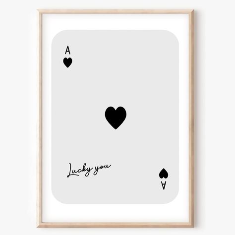 PRICES MAY VARY. 【Size】 the size of black ace card poster is 16x24in, and there is no frame. You can prepare a 16x24in wooden frame to assemble by yourself, and fully enjoy the fun of DIY. 【Quality】poker canvas wall art, using high-quality environmental protection ink and high-quality UV-resistant and fade-resistant canvas, with delicate colors and natural transition, which brings you visual enjoyment. 【Gift】Colorful playing card poster is a good gift choice. You can give it to your family, frie Ace Poster, Ace Card Poster, Couples Art Project, Funny Preppy, Preppy Art, Couples Art, Couples Wall Art, Ace Card, Poster Funny