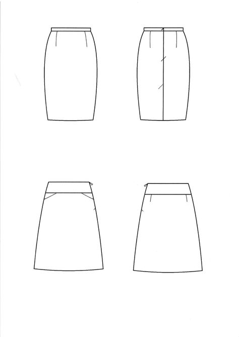 Technical drawing skirt Fashion Technical Drawing Skirt, Pencil Skirt Flat Sketch, Technical Drawing Skirt, Skirt Flat Drawing, Skirt Flat Sketch, Skirt Technical Drawing, Drawing Skirts, Drawing Skirt, Workshop Drawing