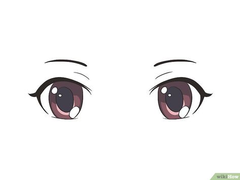 4 Ways to Draw Simple Anime Eyes - wikiHow Female Anime Eyes, Easy Anime Eyes, Mata Manga, Blushing Anime, How To Draw Anime Eyes, Realistic Cartoons, Manga Eyes, Simple Anime, Cute Eyes Drawing