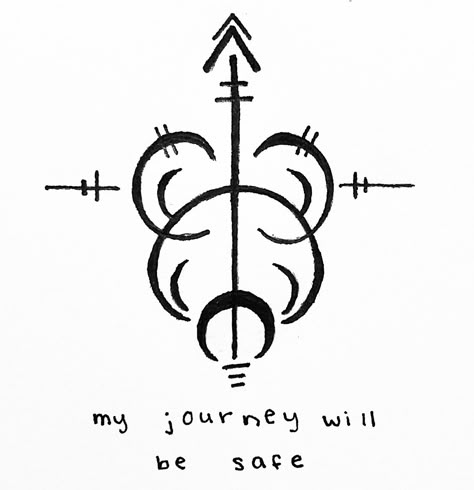 “My journey will be safe” sigil for @smoke-and-wind Sigil requests are open ! -Mod Pyre Witch Symbols And Meanings, Solar Witch, Air Witch, Fire Witch, Earth Witch, Protection Sigils, Witch Kitchen, Witch Symbols, Lunar Witch