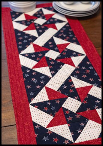 Valentine's Day Quilted Table Runners, Patriotic Table Runner Quilt Pattern, 4th Of July Table Runners Quilted, Patriotic Quilted Table Runners, Red White And Blue Table Runners, Quilt Table Toppers, Easy Quilted Table Runners, Table Runner Pattern Easy, Patchwork Quilts Patterns