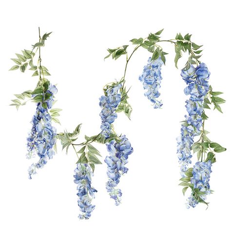 Blue Hanging Flowers, Wisteria Blue, Work Wallpaper, Blue Wisteria, Wisteria Vine, Vine Garland, Bambi Baby, Dynamic Movement, Artificial Garland