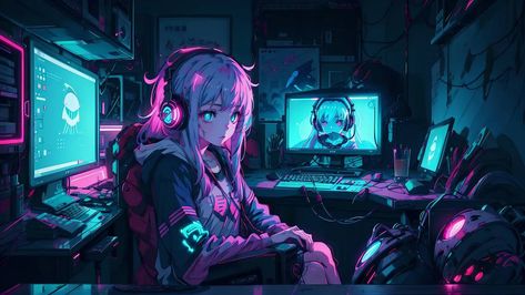 Galaxia Wallpaper, Anime Vines, 1366x768 Wallpaper Hd, Amoled Wallpapers, Gamers Anime, Cyberpunk Girl, Anime Halloween, Cyberpunk Aesthetic, Cyberpunk City