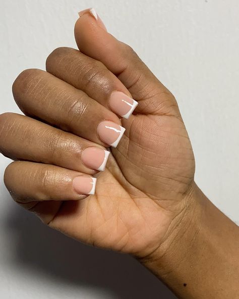 Short Square With Round Edges Nails, Square Nails On Short Nail Beds, Short Square Clean Nails, Short Square Nails Black Women, Very Short Square Nails, Short Squat French Tip, Extended Nails, Girl Hygiene, Short Square Nails