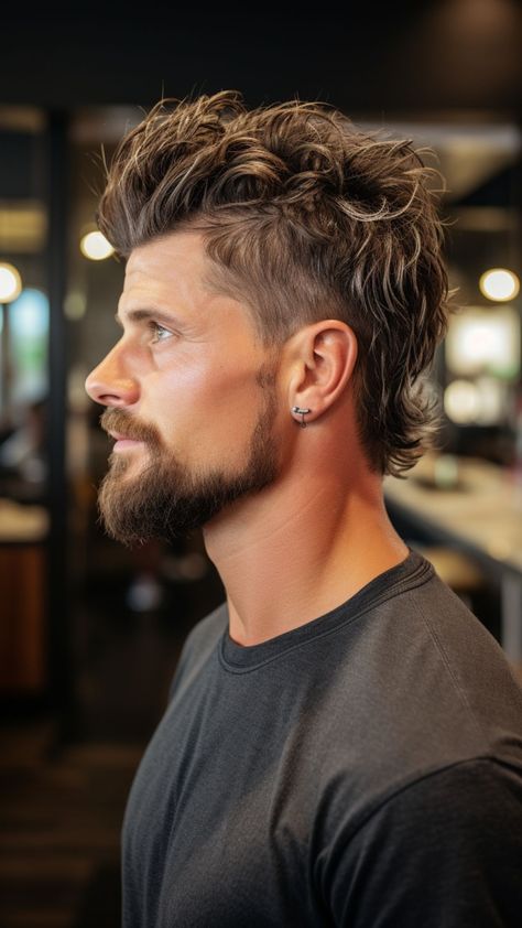 The Ultimate Guide to Mullet Mastery: 25 Styles For Men to Try Now Business Mullet Men, Cool Short Mens Haircut, The Modern Mullet, Men’s Modern Mohawk, Men’s Haircut Modern Mullet, Modern Men’s Mullet, Faded Mullet Haircut For Men, Mohawk Men’s Cut, Mens Taper Mullet