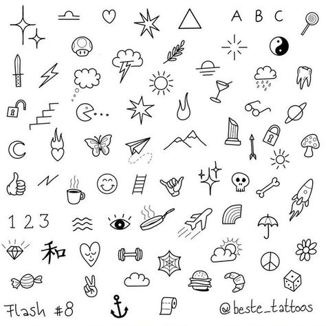 Small Tattoos For Boys, Tato Simple, Simple Finger Tattoo, Cute Simple Tattoos, Basic Tattoos, Hand And Finger Tattoos, Easter Coloring, Flash Tattoo Designs, Tattoo Flash Sheet