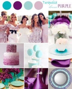 Purple And Teal Wedding, Purple Wedding Colors, Color Palette Purple, Teal Bridesmaid, Wedding Color Scheme, Wedding Color Palettes, Wedding Color Combinations, Wedding Purple, Turquoise Rose