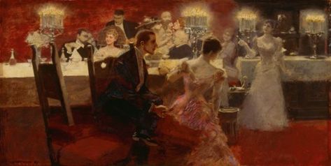 Victorian Dining Etiquette: Common Sense Advice for Eating in Company Georges Bizet, Classical Paintings, Masked Ball, Rennaissance Art, Store Logo, Tainan, Art Classique, Wall Papers, Lukisan Cat Air