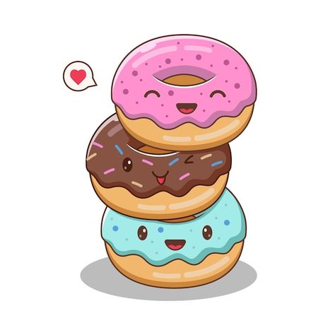 Ilustración de icono de vector de dibujo... | Premium Vector #Freepik #vector #donas #donas-dibujo #fondo-donas #comida-dulce Donuts Cartoon, Donut Drawing, Donut Cartoon, Preschool Valentine Crafts, Donut Logo, Toddler Drawing, Kawaii Sweets, Donut Art, Donut Vector