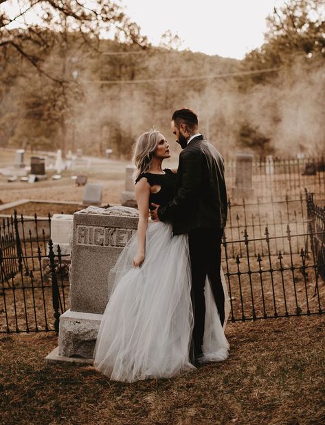 Historic Cemetery + Vintage Details... This Wedding Inspiration is Downright Chilling! - Green Wedding Shoes Cemetery Wedding, Winter Wedding Shoes, Romantic Wedding Receptions, Halloween Photography, Wedding Details Card, Goth Wedding, Vintage Details, Halloween Photoshoot, Wedding Organization