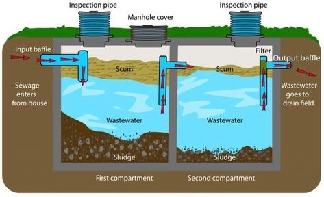 How does a septic system work? 5 things you need to know. Septic Tank Size, Fossa Séptica, Diy Septic System, Septic Tank Design, Septic Tank Systems, Sewer System, Sewage System, Septic System, Garbage Disposal