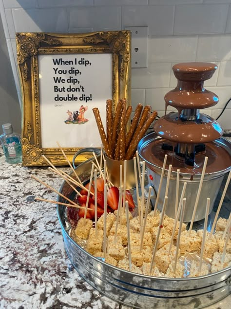 Fun party chocolate fountain saying Chocolate Fountain Wedding, Chocolate Fountain Bar, Chocolate Fondue Fountain, Fondue Fountain, Birthday Snacks, Fondue Party, Chocolate Fountain, Fondue Recipes, Chocolate Party