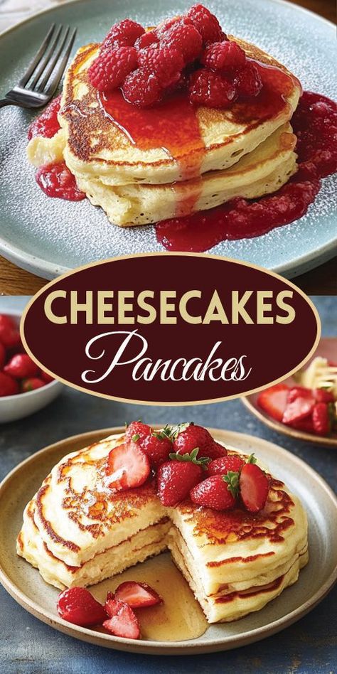 Ingredients: 1 cup all-purpose flour 1 tablespoon white sugar 1 teaspoon baking powder 1/4 teaspoon salt 4 ounces cream cheese, softened 1/2 cup milk 2 eggs 1/2 teaspoon vanilla extract 1/4 cup butter, melted 1 tablespoon vegetable oil #cheesecakes #pancakes #easyrecipes #camilarecipes Cheesecake Pancakes, Cream Cheese Pancakes, Healthy Dinner Options, Easy Healthy Meal Prep, Fluffy Pancakes, Creamy Cheesecake, 2 Eggs, Healthy Meal Prep, Easy Healthy Recipes