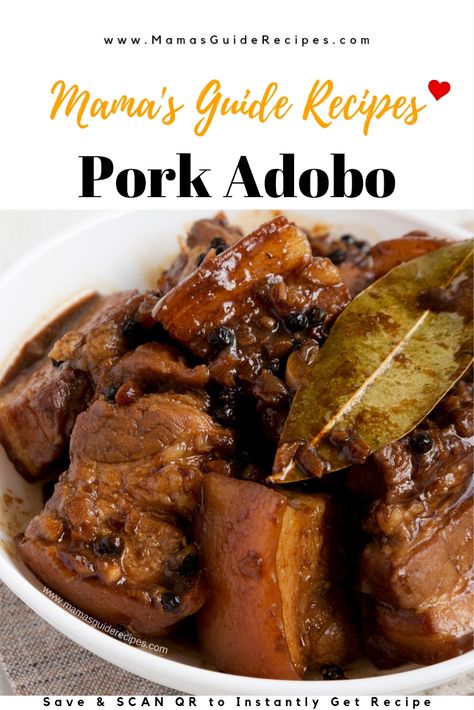 Pork Adobo Recipe Pork Rib Adobo Recipe Filipino, Pork Ribs Adobo Recipe Filipino, Pork Adobo Recipe Filipino, Chicken Pork Adobo Recipe, Pork Bones Recipe, Pork Belly Adobo, Filipino Pork Adobo, Pork Adobo Recipe, Filipino Adobo