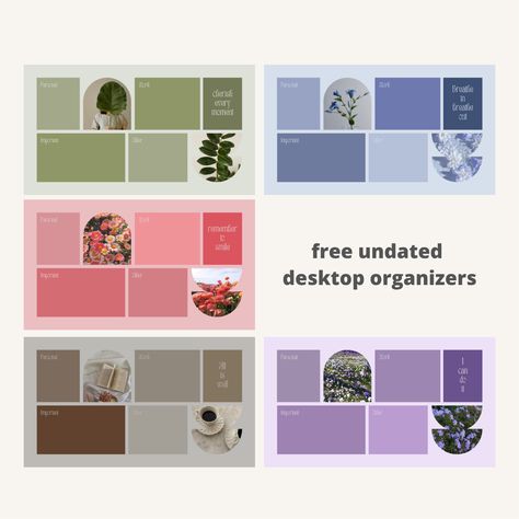 free undated desktop organizers for your computer Free Desktop Organizer Wallpaper, Desktop Wallpaper Organizer For Windows, Wallpaper Pc Organizer, Desktop Planner, Canva Powerpoint, Wallpaper Organizer, Desktop Themes, Desktop Wallpaper Organizer, Theme Background