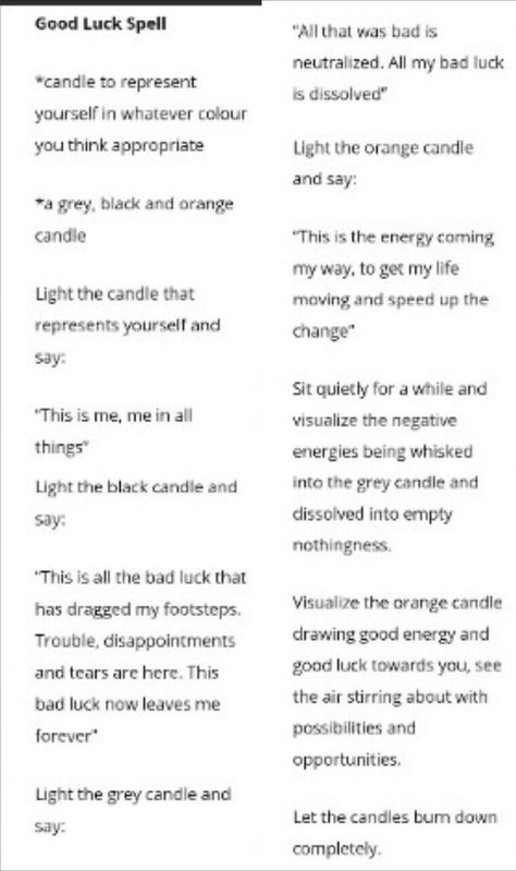 Good Luck Spell How To Get Good Luck, Spell For Good Luck, Good Luck Spell, Luck Spell, Good Luck Spells, Luck Spells, Magic Witch, Orange Candle, Magic Spell Book