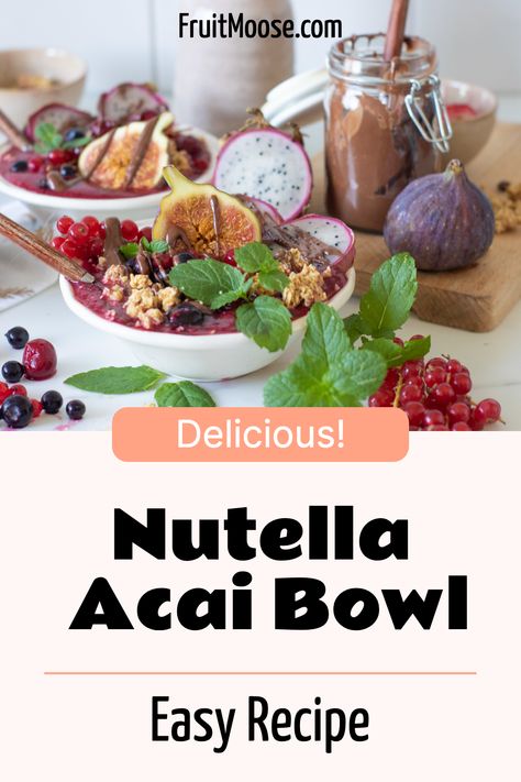 Bring the tropics to your table with this Nutella Acai Bowl recipe. A delightful mix of acai, Nutella, and exotic fruits for a refreshing breakfast. 🥥🍍 Yummy fruit recipe! Dragon Fruit Juice, Acai Bowl Recipe, Tropical Breakfast, Frozen Acai, Refreshing Breakfast, Acai Bowls Recipe, Yummy Fruit, Fruit Recipe, Fig Recipes