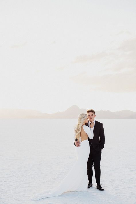 Salt Flats Wedding, Utah Bridals, Utah Engagement Photos, Salt Flats Utah, Dream Wedding Locations, Bridal Pose, Salt Lake City Wedding, Bonneville Salt Flats, Utah Wedding Photography