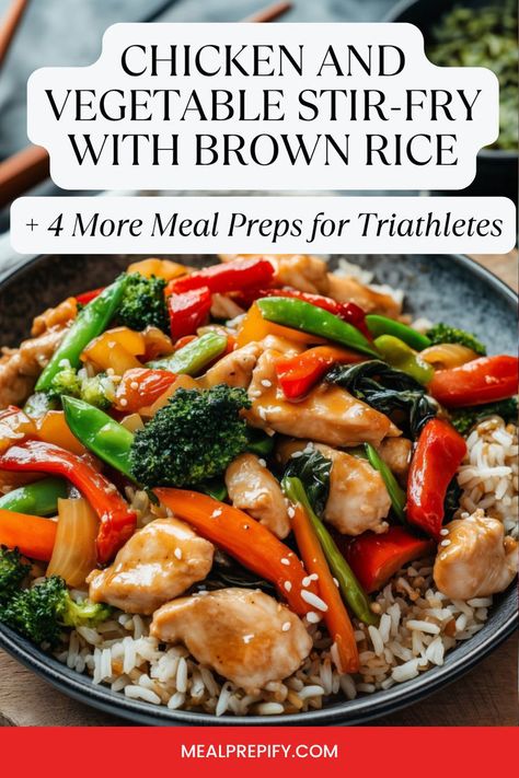 A bowl of chicken and vegetable stir-fry paired with brown rice, emphasizing balanced meal prep ideas for triathletes. Quick Meal Prep Ideas, Healthy Meal Prep Recipes, Quick Meal Prep, Meal Prep For Beginners, Sweet Potato Curry, Meal Prep Recipes, Meal Prep Ideas, Potato Curry, Fun Salads