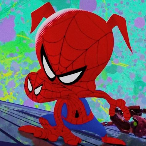 marvel spider-man into across beyond the spider-verse spider-ham aesthetic icons Spider Ham Pfp, Ham Aesthetic, Spider Verse Characters, Spidey Poses, Spiderverse Aesthetic, Spiderman Painting, Man Painting, La Mans, Man Character