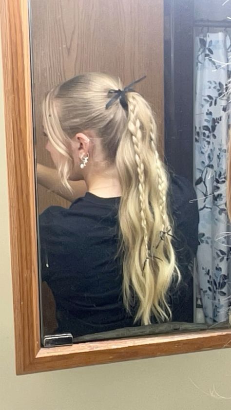 #hairstyles #waitress #blonde #ponytail #updohairstylesforlonghair #ribbon Server Hair, Waitress Hairstyles, Server Hairstyles, Work Hair Styles, Hair For Work, Hairstyles For Work, Volleyball Hair, Hairstyle Examples, Hair For School