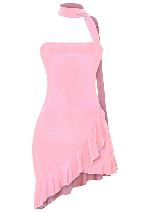 Gia Dress, Ruffle Design, Asymmetric Dress, Statement Accessories, Mode Inspo, Pink Outfits, 2000s Fashion, Fancy Dresses, Dream Dress