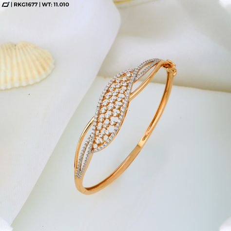 Rose Gold Kada, Gold Bangle Bracelet For Women, Moti Design, Latest Ring Designs, Kada Bangles, Gold Kada, Gold Bracelet Simple, Bride Jewelry Set, Gold Bridal Necklace