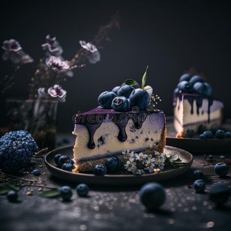 A piece of cheesecake on dark background with blueberries stock photography Cheesecake Photography, Baking Photography, Buttercream Chocolate, Berry Cheesecake, Cake Photography, Beauty Products Photography, Blueberry Cheesecake, Fruit Tart, Cake Slice