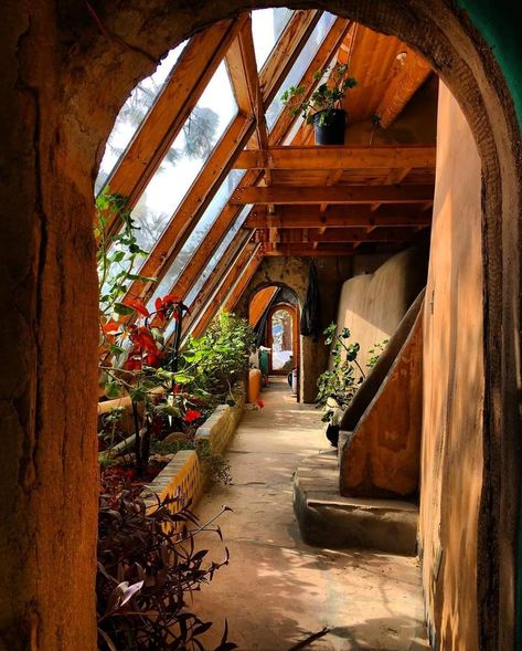 Earthship Indoor Garden, Earthship Interior Design, Earthhome Earthship Home, Cob Home Interior, Luxury Earthship, Earthly Interior Design, Earthship Home Interior, Solarpunk Interior Design, Bioliphic Interior Design