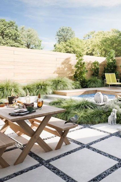 These small backyard layout ideas will save space and instantly make your compact plot feel bigger and brighter.  Image credit: Getty Images/Bulgac Small Backyard Layout Plans, Small Backyard Layout Ideas, Small Backyard Layout, Backyard Layout Ideas, Small Garden Layout, Arizona Garden, Arizona Gardening, Small Yard Landscaping, Backyard Layout