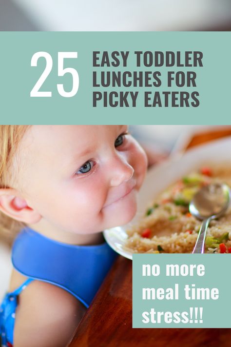 Sometimes being a toddler mom feels like being a personal chef for a super picky eater. Meal times are stressful with picky eaters. So, I've compiled this list of 25 easy picky eater approved meals to make meal time a bit easier. Lunch For Toddlers Picky Eaters, Toddler Lunches For Picky Eaters, Healthy Toddler Meals For Picky Eaters, Meals For Picky Toddlers, Toddler Meals For Picky Eaters, Toddler Meals Picky, Meals For Toddlers, Picky Eater Lunch, Easy Toddler Lunches