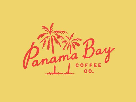 Panama Bay Coffee Co. by Ashleigh Brewer Palm Tree Logo, Pizza Logo, Tree Logo Design, Tree Logo, Tree Logos, Logo Mark, Typography Inspiration, Identity Logo, 로고 디자인