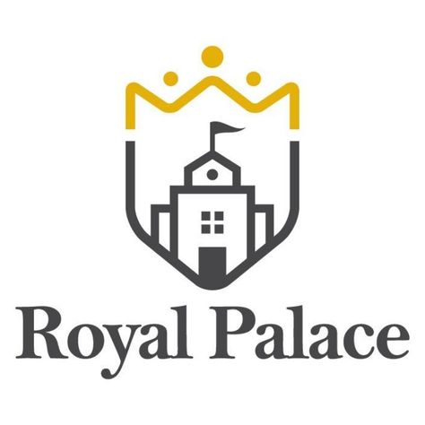 Royal Palace Logo Template Palace Brand, Examples Of Logos, Frame Logo, The Fort, Geometric Logo, Premium Logo, Color Theme, Royal Palace, Logo Design Template