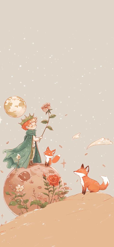 1/2 Lockscreen Baby Aesthetic Wallpaper, The Little Prince Wallpaper, Little Prince Wallpaper, The Little Prince Illustration, Hawaiian Art, Little Prince, The Little Prince, Iphone Background Wallpaper, Pretty Wallpapers Backgrounds