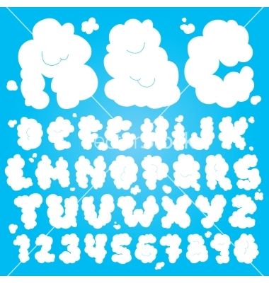 Cloud Typography, Vector Letters, Typography Drawing, Graffiti Lettering Fonts, Creative Infographic, 타이포그래피 포스터 디자인, Graffiti Alphabet, Type Illustration, Graffiti Font