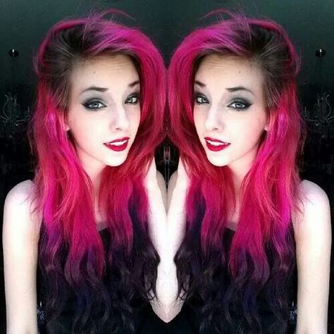 Soft Grunge Hair, Pink Ombre Hair, Tumblr Hair, Emo Hair, Hair Affair, Alternative Hair, Scene Hair, Happy Hair, Hair Inspiration Color