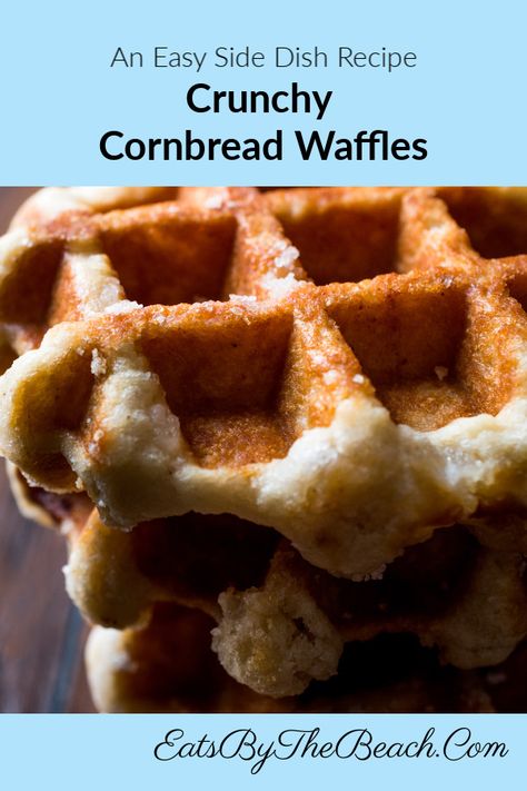 Cornbread Waffles Jiffy, Crunchy Cornbread, Cornbread Waffles Recipe, Jiffy Mix Recipes, Cornbread Waffles, Recipe Inspirations, Jiffy Mix, Waffle Iron Recipes, Jiffy Corn Muffin Mix