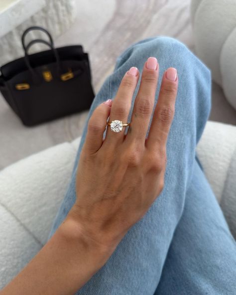 The Prestwick Place | This is a 3.2ct Round Cut Lab Diamond set simply in 18K YG with NO upgrades 😮‍💨❄️ Simple and SO traditional, this classic solitaire allows… | Instagram Formal Solitaire Diamond Ring With Classic Cut, Timeless Solitaire Ring With Classic Cut, Timeless Solitaire Ring Classic Cut, Timeless Diamond Cut Round Cut Ring, Timeless Round Cut Solitaire Ring, 6 Prong Round Engagement Ring, Classic Wedding Ring Set, Engagement Ring Upgrade, Wedding Ring Sets Simple