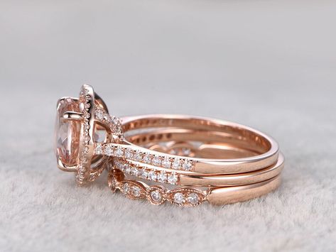 Pink morganite engagement ring