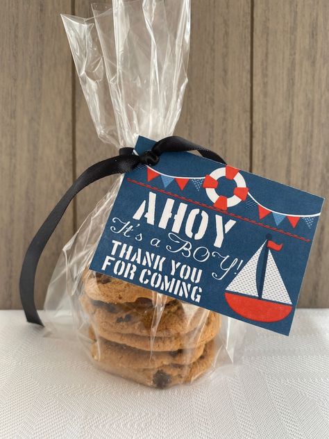 Ahoy its a boy Thank You favor tags SET of 20/ Nautical baby | Etsy Nautical Baby Shower Favors, Nautical Baby Shower Boy, Diy Favors, Nautical Baby Shower Invitations, Wedding Welcome Gifts, Ahoy Its A Boy, Edible Favors, Baby Shower Advice, Baby Boy Shower Favors