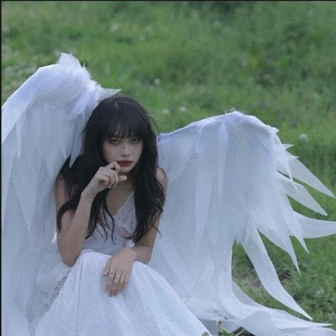 Ranranele Photoshoot, Fallen Angels Photography, Angel Real, Yoon Bora, Angel Core, Angel Photography, Tears In Heaven, Wattpad Cover, Angel Outfit